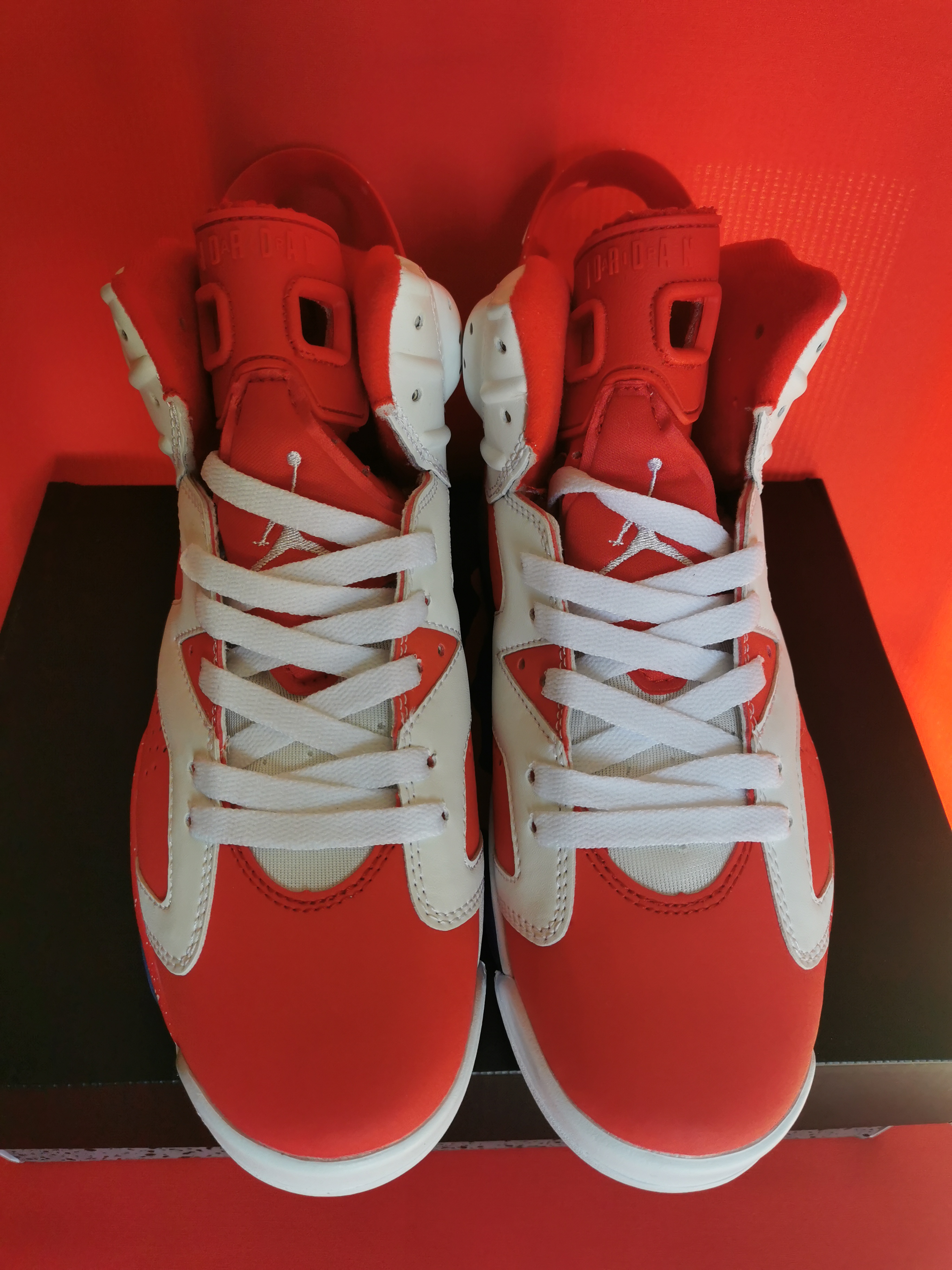 New 2022 Air Jordan 6 Retro White Hot Red Blue Shoes